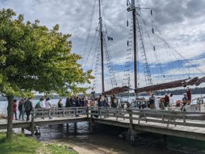 Ms. Beauving's class on a schooner